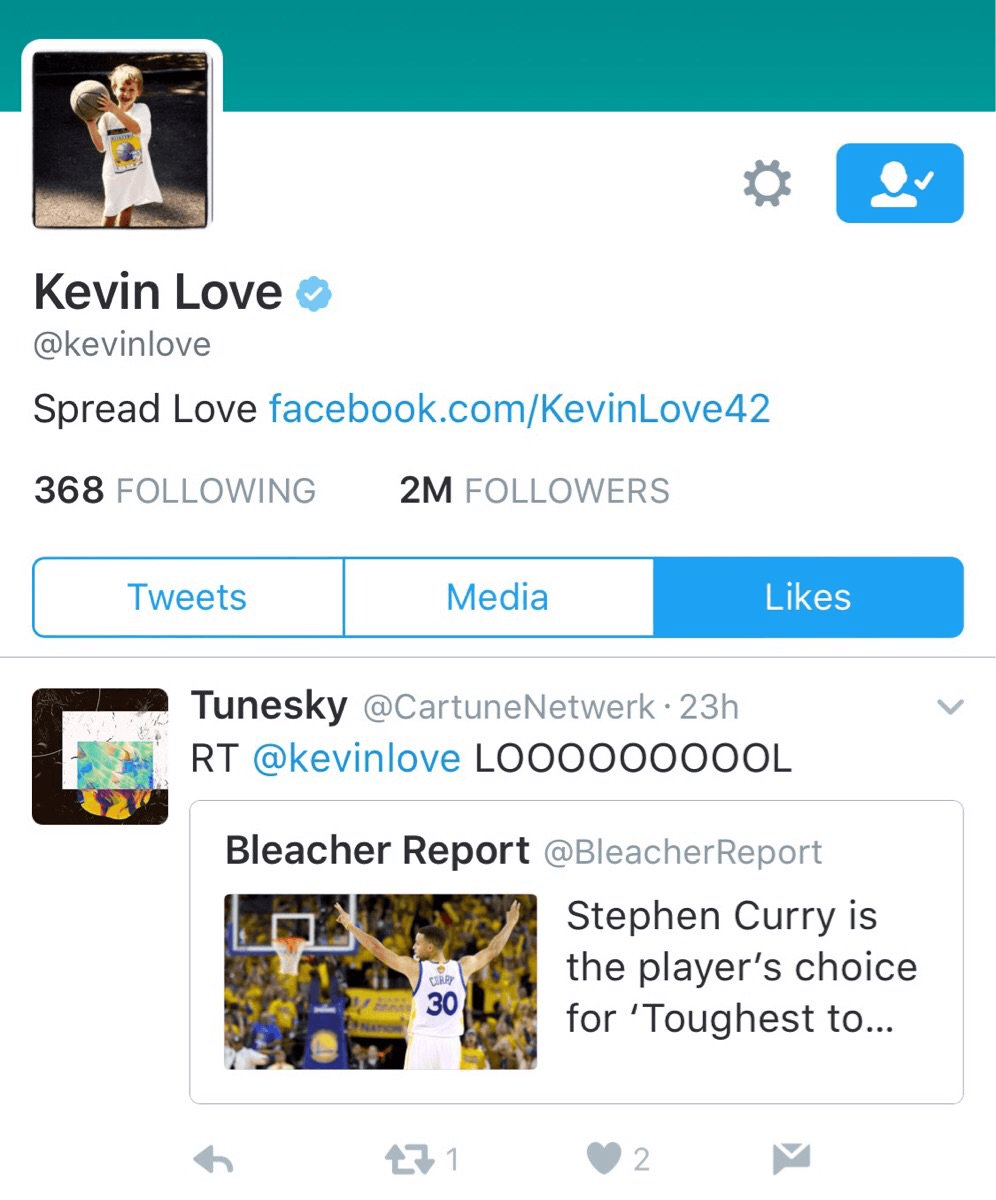 Kevin love Trolls Steph Curry 2