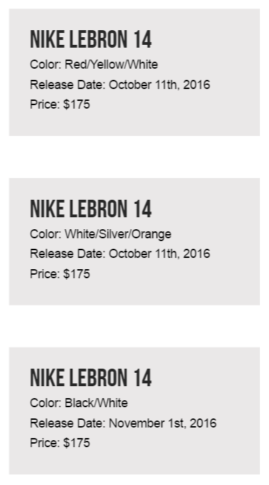 LeBron 14 release date