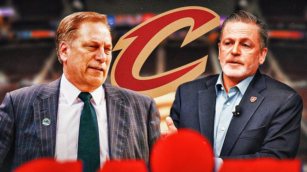 Michigan State basketball coach Tom Izzo and Cleveland Cavaliers owner Dan Gilbert