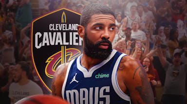 Mavericks' Kyrie Irving, Cavaliers, a packed Rocket Mortgage FieldHouse behind him