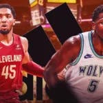 Cavs Donovan Mitchell with Timberwolves Anthony Edwards with Adidas logo