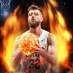 Dean Wade with fire edit, Cleveland Cavaliers, Cavs