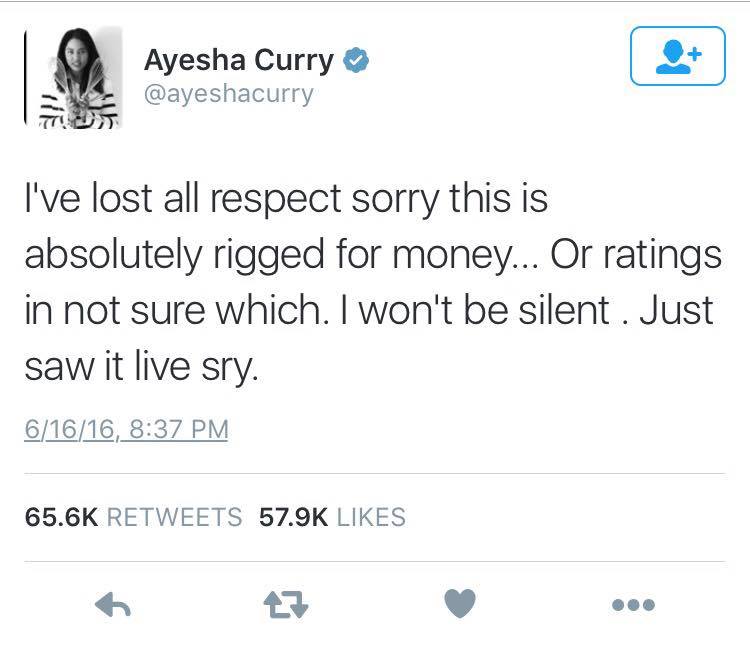 ayesha curry goes off