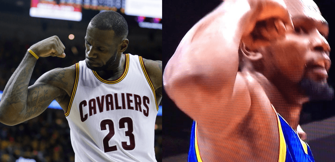 Video Kevin Durant Tries To Copy Lebron James And 1 Flex kevin durant tries to copy lebron james