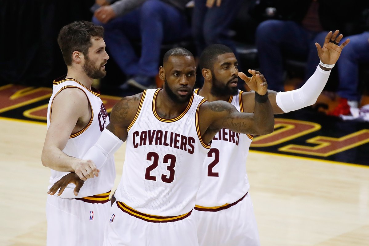 LeBron Kyrie Irving Kevin Love Cavs Warriors Game 4