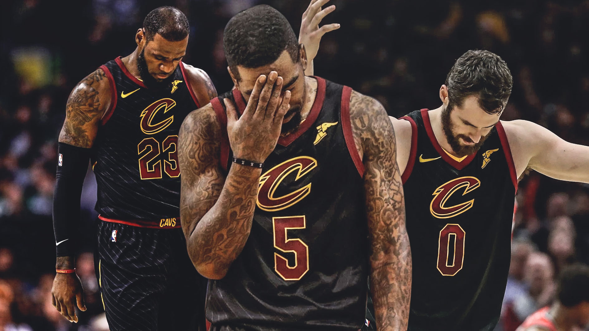 LeBron James, J.R. Smith, Kevin Love