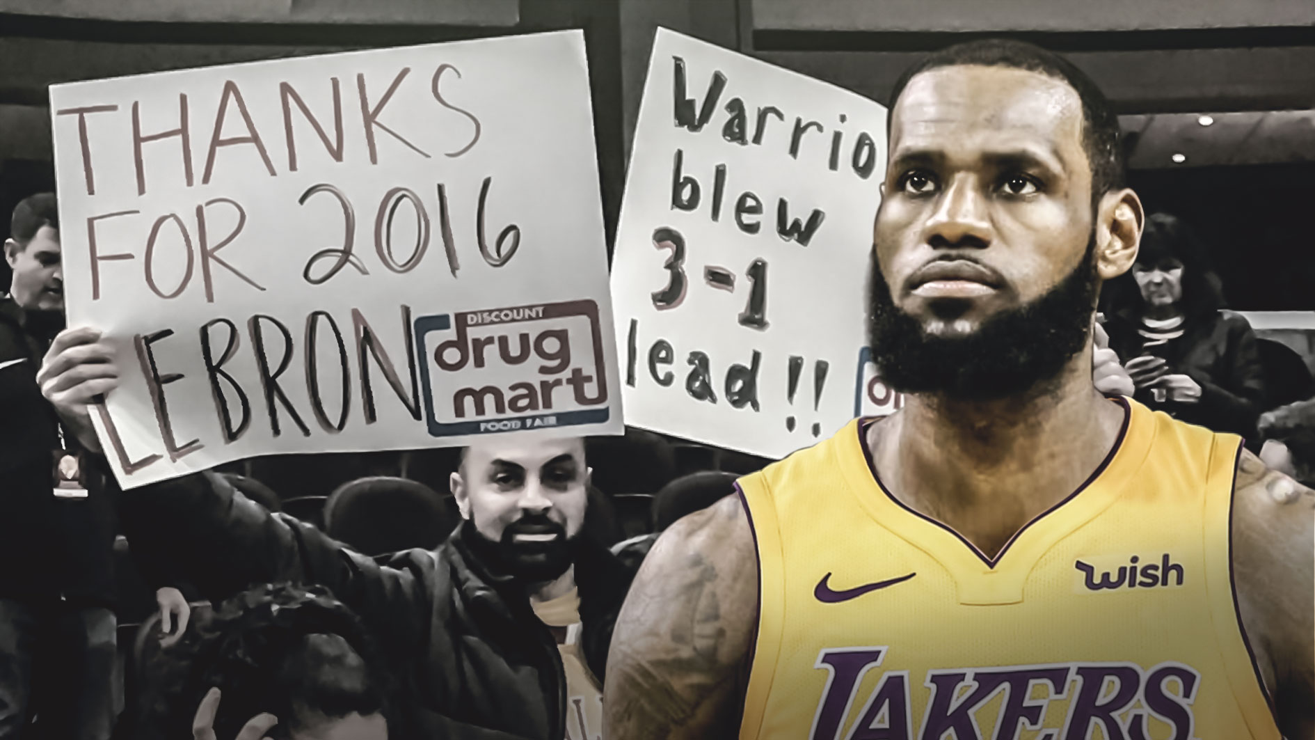 LeBron James is back in Cleveland Wednesday night, so you knew there were going to be some funny signs in the crowd from Cavs fans.